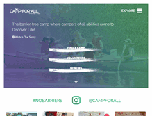 Tablet Screenshot of campforall.org